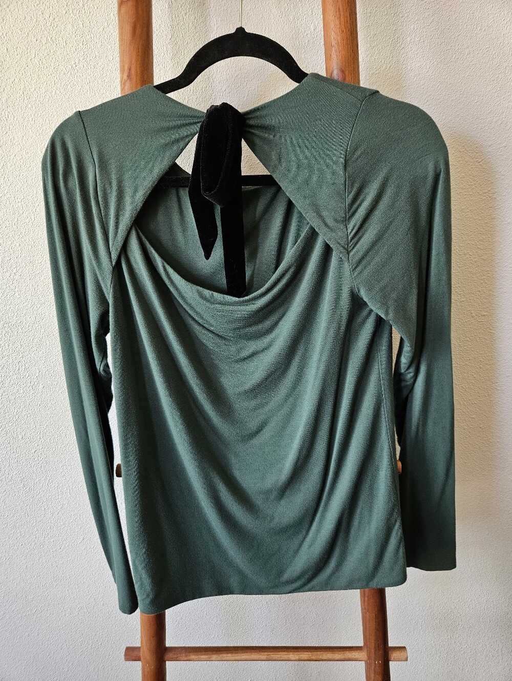 J. Crew Formknit Open back Velvet Bow Shirt - Picture 10 of 15